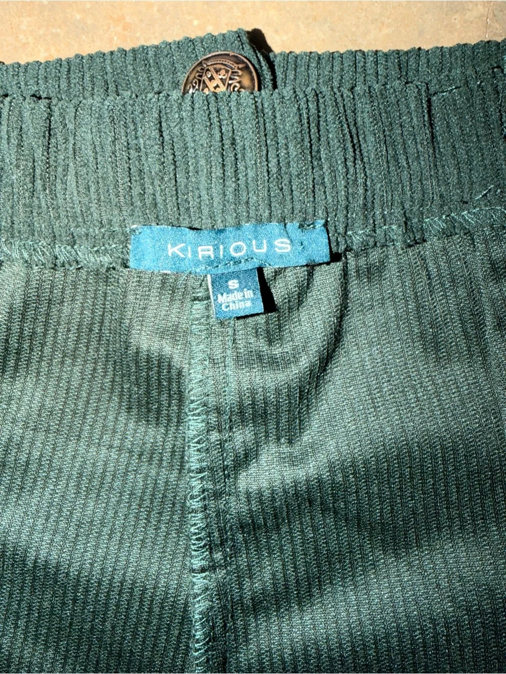 Kirious Green Corduroy Skort Small Pleated Mini Fall Preppy NWT